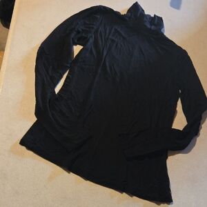 Tahari Black Textured Knit Top